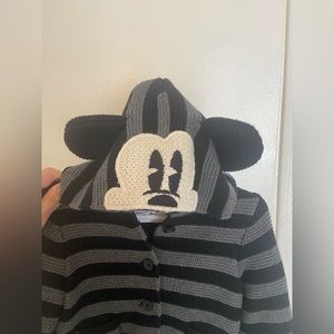 Hooded Knit Mickey Button Up Jacket 12-18 M